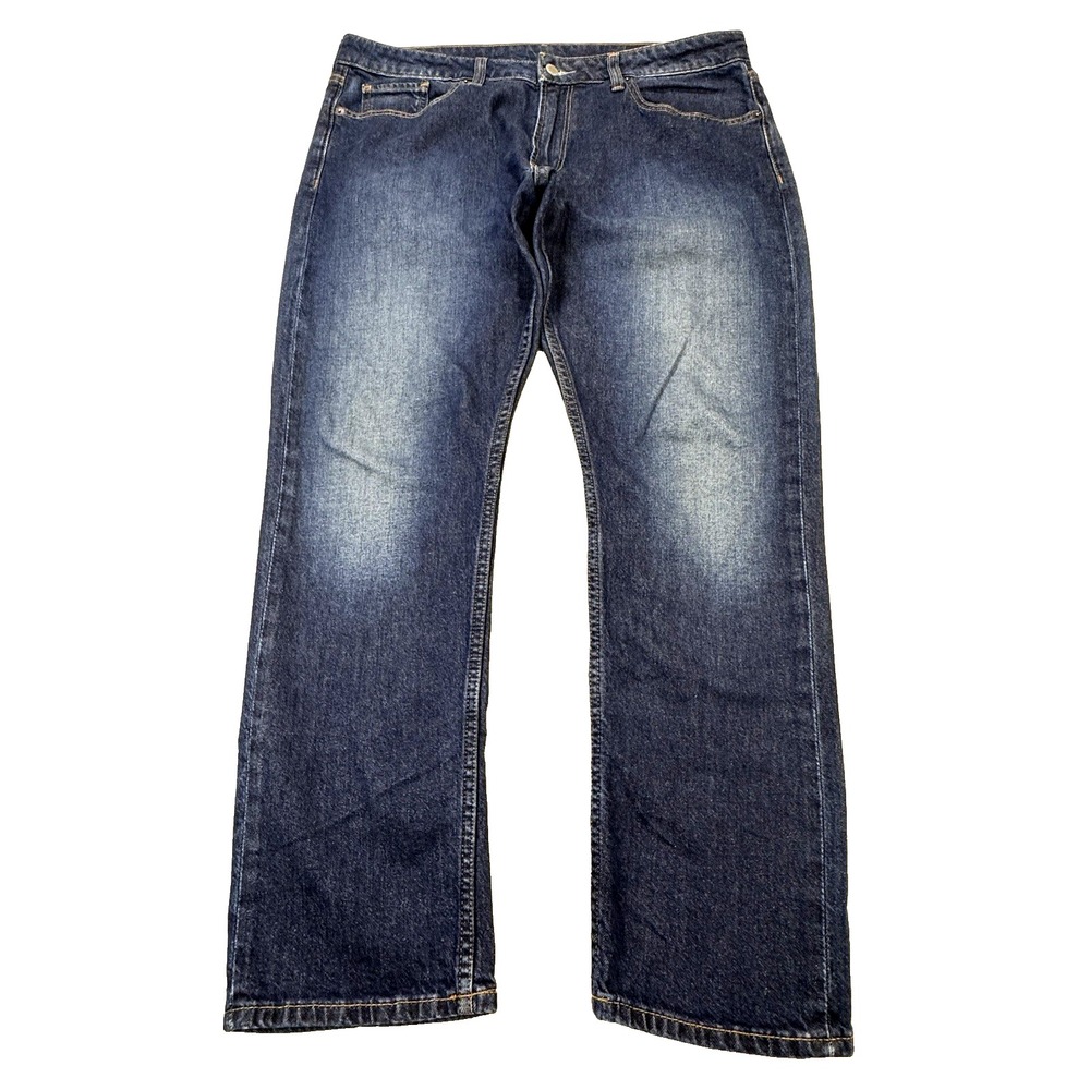 Bonobos Jeans Men 35x30 Blue Distress Straight Slim Denim Preppy Golf